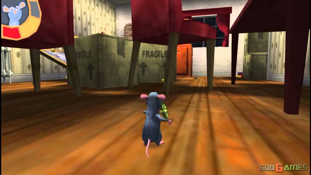 A rat, posing as Remy, in the Ratatouille video game.